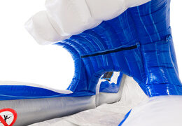 Bestellen Sie aufblasbare Wasserrutsche mit Badewanne in blau, weiß, silber