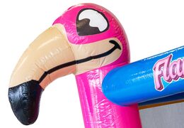 Rosa Flamingo-Thema auf der Hüpfburg Multi Slide