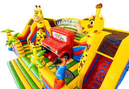 Giraffe Palmenbaum Papagei Safari-Thema aufblasbare Hüpfburg