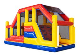 Rot gelb blau Hindernislauf Modul Base Jump