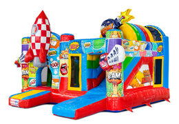 Bestellen Sie online das Multiplay im Comic-Thema mit Rutsche und Spielobjekten