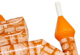 Oranger Turm auf Standard Hüpfburg Orange Brick von JB in Meppel