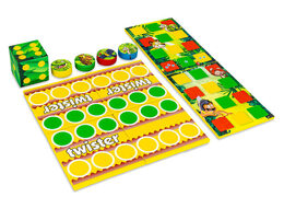 Buntes Spielset vorne von Softplay im Dschungel-Dino-Thema