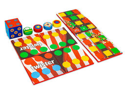 Buntes Spielset vorne von Softplay im Achterbahnthema