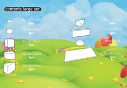 Inhalt des Softplay Large Sets im Candy-Thema online kaufen