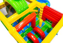 Innenseite des Hüpfburges mit Bögen, Säulen und Luftkissen zum Verkauf bei JB