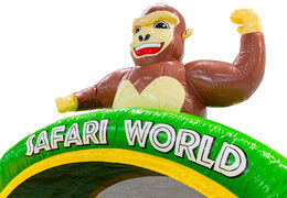 3D Figur auf dem aufblasbaren Dubbelslide Affen Thema Safari Gorilla