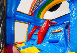 Kletterwand von Multiplay dubbelslide im Comic-Thema blau gelb rot