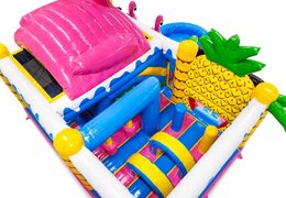 Innenseite des Hüpfburgs mit Bögen, Säulen und Boxsäcken zu verkaufen bei JB