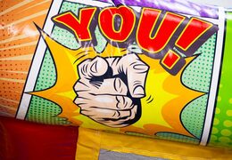 Comic-Thema Midi Bounce Hüpfburg, bestellen Sie noch heute bei JB Inflatables