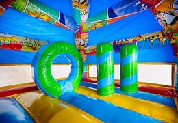 Auffälliges A-frame Super Comic Hüpfburg, ideal für Partys und Veranstaltungen