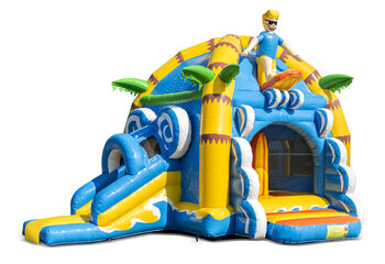 Kaufen sie aufblasbare indoor-multifun-super-hüpfburg mit rutsche im themenstrand strand für kinder. Bestellen sie aufblasbare hüpfburgen online bei JB-Hüpfburgen Deutschland