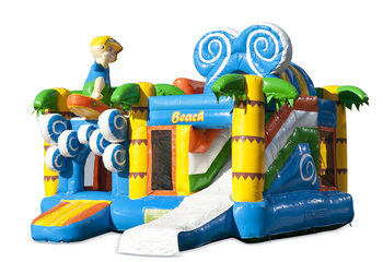 Kaufen sie eine aufblasbare indoor-multiplay-hüpfburg im themenstrand mit rutsche für kinder. Bestellen sie aufblasbare hüpfburgen online bei JB-Hüpfburgen Deutschland