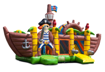 Kaufen sie eine aufblasbare indoor-multiplay-hüpfburg mit rutsche im piratenschiff-design für kinder. Bestellen sie aufblasbare hüpfburgen online bei JB-Hüpfburgen Deutschland