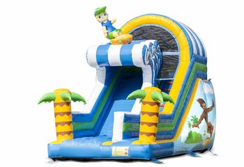 Kaufen sie eine durfrutsche mit den fröhlichen farben und dem schönen druck auf der rückwand. Bestellen sie aufblasbare rutschen jetzt online bei JB-Hüpfburgen Deutschland