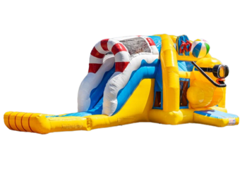 Gummiente Thema gelber aufblasbarer Multiplay-Superprahler für Kinder zu verkaufen