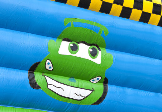 Kaufen sie standard-hüpfburg mit einem 3D-objekt eines autos auf der oberseite für kinder. Bestellen sie hüpfburgen online bei JB-Hüpfburgen Deutschland