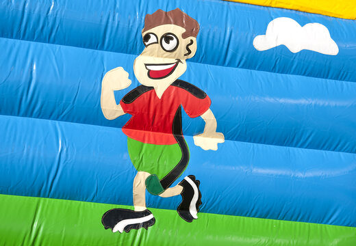 Hüpfburg Groß mit Dach im Thema Fußball für Kinder kaufen