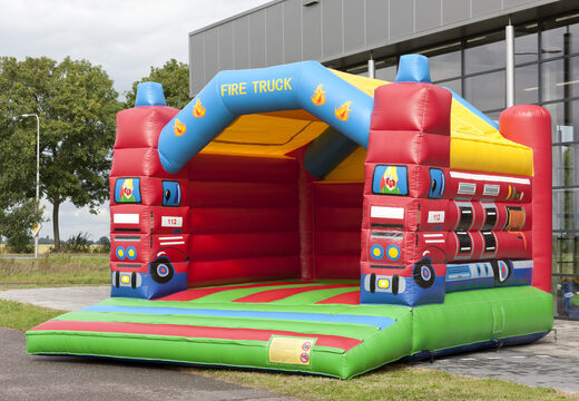 Super hüpfburg mit dach im feuerwehr-design für kinder. Kaufen sie hüpfburgen online bei JB-Hüpfburgen Deutschland