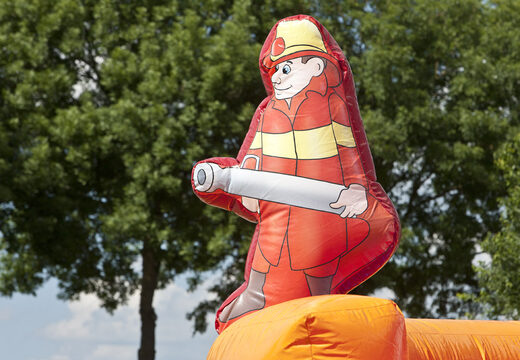 Aufblasbarer Kletterberg ohne Dach mit Wände mit 3D Feuerwehr für Kids bestellen