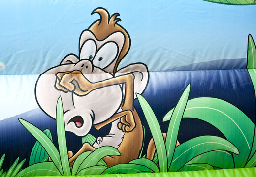 Aufblasbarer Kletterberg ohne Dach mit Wände mit 3D Affen für Kinder zu bestellen