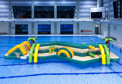 Kaufen sie einen einzigartigen aufblasbaren doppel-zick-zack-hindernisparcours im dschungelthema für jung und alt. Bestellen sie aufblasbare poolspiele jetzt online bei JB-Hüpfburgen Deutschland