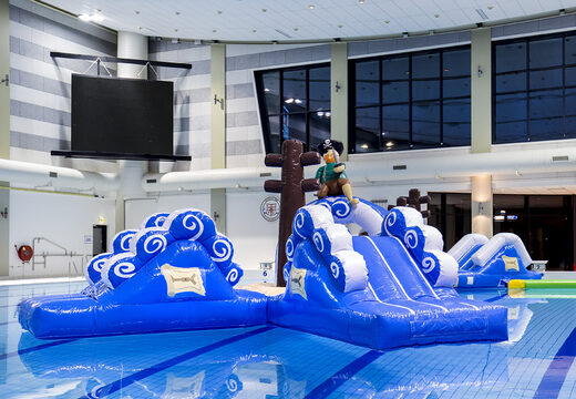 Bestellen sie einen doppelten piratenparcours für jung und alt. Kaufen sie aufblasbare schwimmbecken-hindernisparcours jetzt online bei JB-Hüpfburgen Deutschland