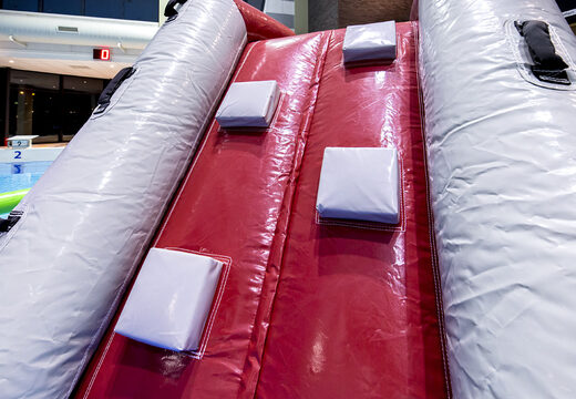 Coole spielinsel im hai-design mit ranke, kletterturm, rundrutsche und hindernissen für groß und klein. Bestellen sie aufblasbare poolspiele jetzt online bei JB-Hüpfburgen Deutschland