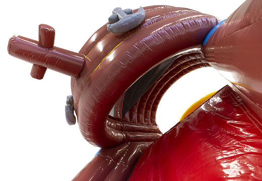 Kaufen sie einen 9 m langen piratenboot-hindernisparcours mit 3D-objekten für kinder. Bestellen sie aufblasbare parcours jetzt online bei JB-Hüpfburgen Deutschland