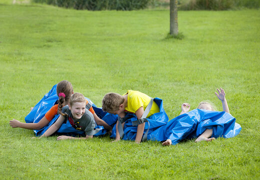 Kaufen sie blaue partyhose, die platz für 4 personen für alt und jung bieten. Bestellen sie aufblasbare artikel online bei JB-Hüpfburgen Deutschland