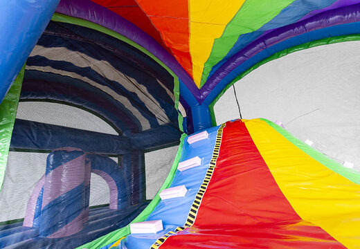 Hüpfburg mit einhornmotiv und rutsche für kinder. Kaufen sie aufblasbare hüpfburgen online bei JB-Hüpfburgen Deutschland