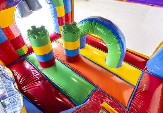 Kaufen sie aufblasbare indoor-multiplay-hüpfburg mit rutsche im lego-design für kinder. Bestellen sie aufblasbare hüpfburgen online bei JB-Hüpfburgen Deutschland