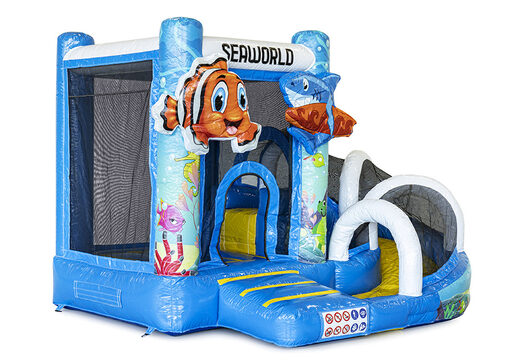 Kaufen sie eine kleine aufblasbare indoor-multiplay-hüpfburg im seaworld nemo-thema mit rutsche für kinder. Bestellen sie aufblasbare hüpfburgen online bei JB-Hüpfburgen Deutschland
