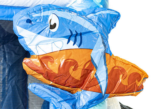 Aufblasbarer mini-multiplay-hüpfburg im seaworld-design mit rutsche für kinder. Bestellen sie aufblasbare hüpfburgen online bei JB-Hüpfburgen Deutschland