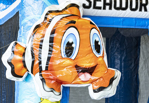 Kaufen sie eine kleine aufblasbare hüpfburg in einem nemo-thema mit rutsche für kinder. Bestellen sie aufblasbare hüpfburgen online bei JB-Hüpfburgen Deutschland