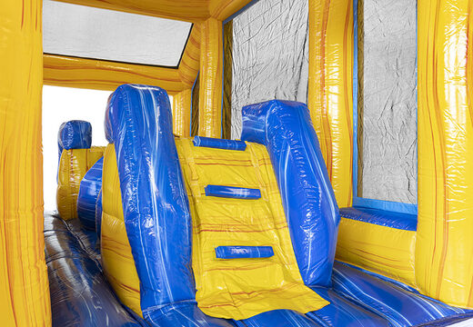 Kaufen sie einen aufblasbaren modularen 19-meter-hindernisparcours im marmordesign für kinder. Bestellen sie aufblasbare parcours jetzt online bei JB-Hüpfburgen Deutschland