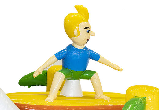Kaufen sie einen 13,5 meter langen hindernisparcours im surf-thema mit passenden 3D-objekten für kinder. Bestellen sie aufblasbare parcours jetzt online bei JB-Hüpfburgen Deutschland