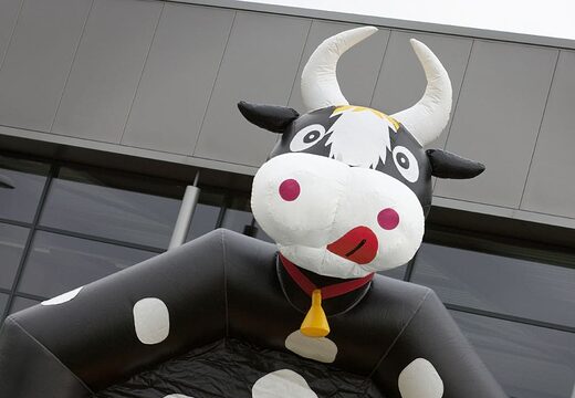 Standaard koetje springkussen voor kinderen kopen in opvallende kleuren met bovenop een groot 3D object. Koop springkussens online bij JB Inflatables Nederland