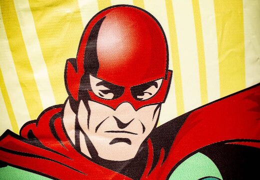 Superheld aufblasbarer hüpfburg mit dach für den gewerblichen gebrauch zu verkaufen. Hüpfburgen erhältlich bei JB-Hüpfburgen Deutschland online