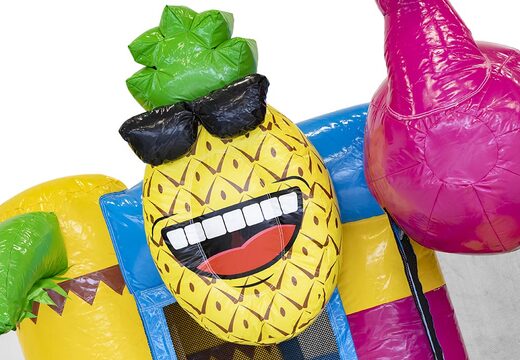 Bestellen sie eine aufblasbare multiplay-mini-hüpfburg im flamingo-design mit rutsche für kinder. Aufblasbare hüpfburgen mit rutsche zum Verkauf bei JB-Hüpfburgen Deutschland