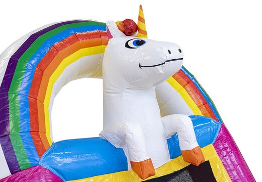 Bestellen sie aufblasbare mini-hüpfburg mit einhorn-Thema und rutsche für kinder. Kaufen sie aufblasbare hüpfburgen online bei JB-Hüpfburgen Deutschland