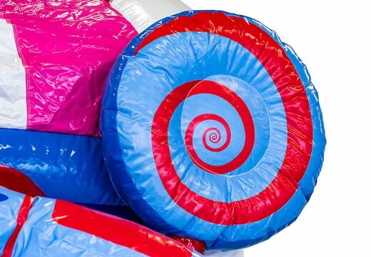 Hüpfburg mit süßigkeitenmotiven, rutsche und 3D-objekten für kinder. Kaufen sie hüpfburgen online bei JB-Hüpfburgen Deutschland