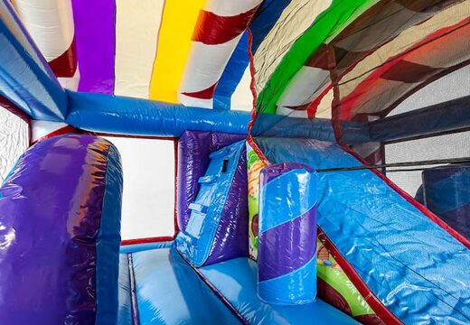 Bestellen sie candyland hüpfburg in einzigartigem design, eine rutsche und 3D-objekten für kinder. Kaufen sie hüpfburgen online bei JB-Hüpfburgen Deutschland