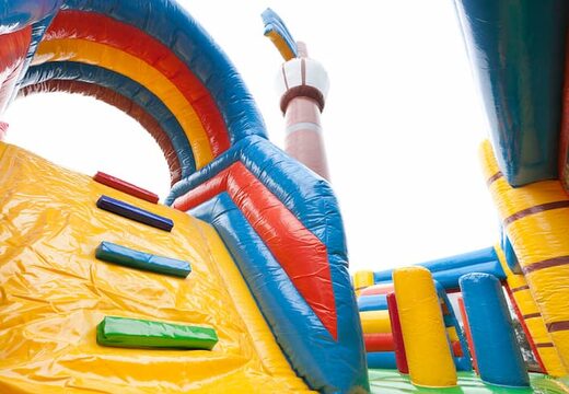 Große aufblasbare indoor-piratenboot-multiplay-hüpfburg mit rutsche im lego-design für kinder. Kaufen sie hüpfburgen online bei JB-Hüpfburgen Deutschland