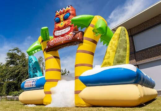 Bestellen sie einen bubble park mit einem hawaiianischen schaumkranich für kinder. Kaufen sie aufblasbare hüpfburgen online bei JB-Hüpfburgen Deutschland