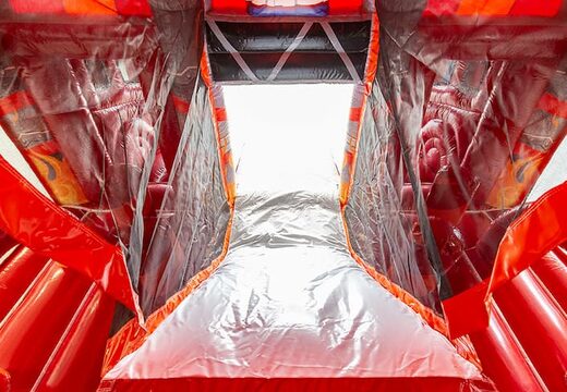 Aufblasbarer multiplay-feuerwehrhüpfer mit rutsche in der mitte und 3D-objekten für kinder. Bestellen sie hüpfburgen online bei JJB-Hüpfburgen Deutschland