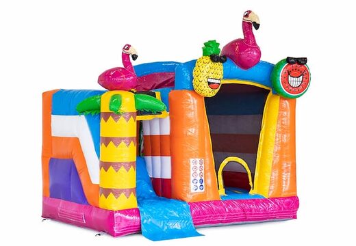 Bestellen sie eine aufblasbare multiplay-hüpfburg für kinder im flamingo-design für kinder bei JB-Hüpfburgen Deutschland. Kaufen sie hüpfburgen online bei JB-Hüpfburgen Deutschland