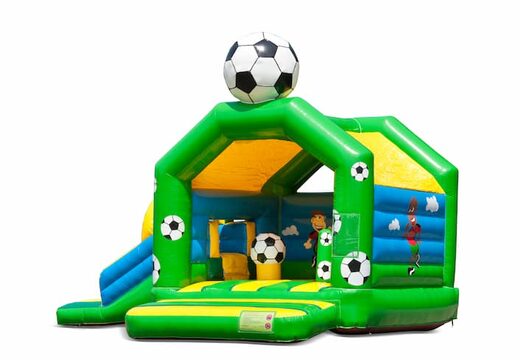 Kaufen sie aufblasbare indoor multiplay multifun hüpfburg mit rutsche im thema fußball für kinder. Bestellen sie aufblasbare hüpfburgen online bei JB-Hüpfburgen Deutschland