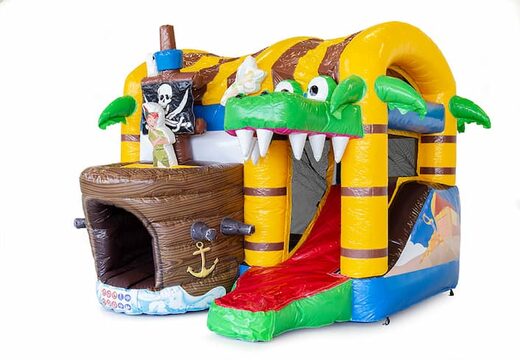Kaufen sie eine kleine aufblasbare indoor-multiplay-hüpfburg im piratenthema mit rutsche für kinder. Bestellen sie aufblasbare hüpfburgen online bei JB-Hüpfburgen Deutschland