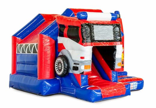Bestellen sie bei JB-Hüpfburgen Deutschland eine aufblasbare hüpfburg mit rutsche und feuerwehrmotiv. Aufblasbare hüpfburgen mit rutsche zum verkauf bei JB-Hüpfburgen Deutschland